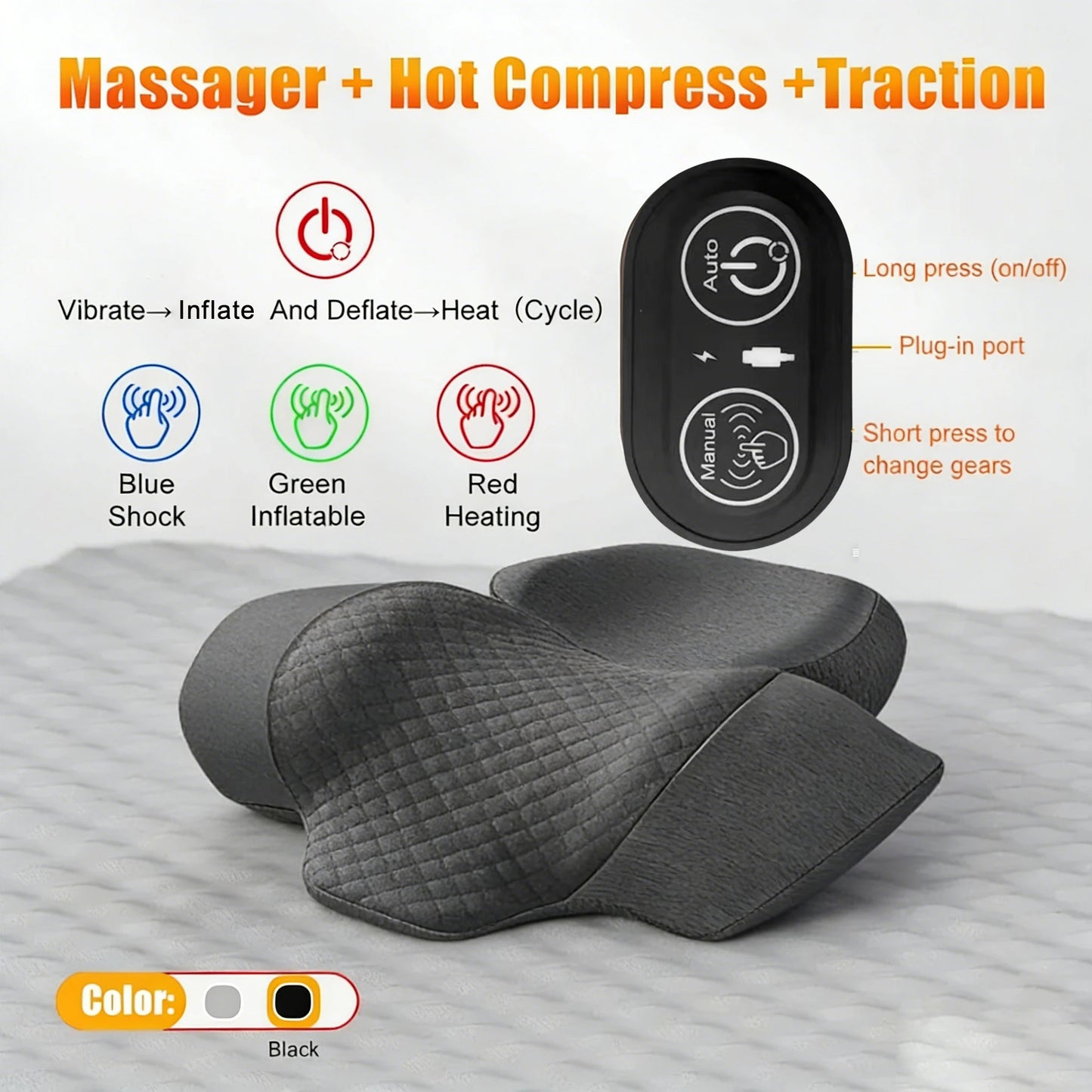 Heated Neck Massager Pillow