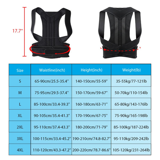Adjustable Back Posture Corrector Belt